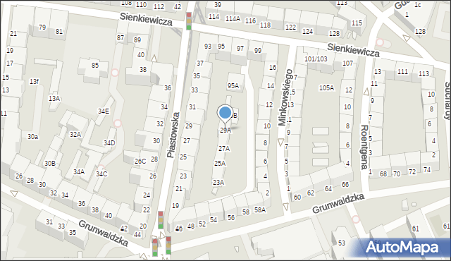 Wrocław, Piastowska, 29A, mapa Wrocławia