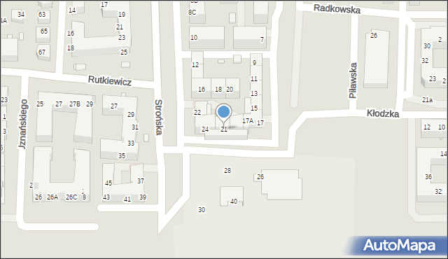 Wrocław, Piławska, 21, mapa Wrocławia