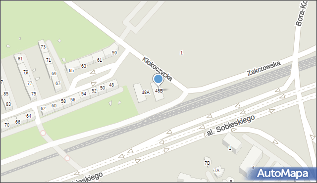 Wrocław, Piwnika-Ponurego Jana, mjr., 48B, mapa Wrocławia
