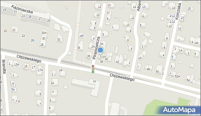 Wrocław, Piramowicza Grzegorza, ks., 1A, mapa Wrocławia