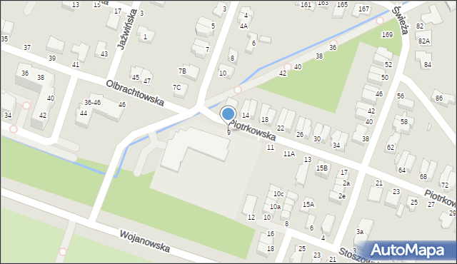 Wrocław, Piotrkowska, 9, mapa Wrocławia