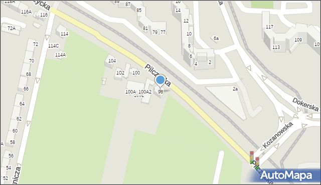 Wrocław, Pilczycka, 98, mapa Wrocławia