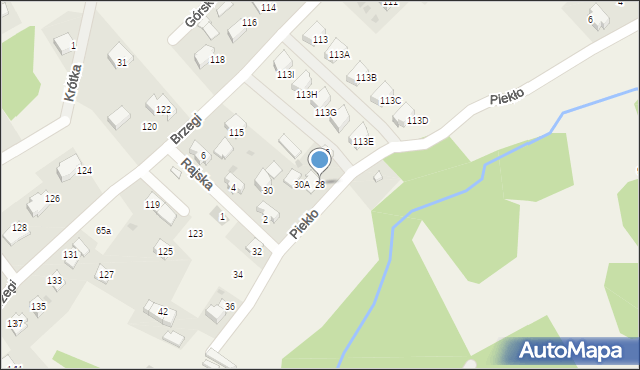 Wrząsowice, Piekło, 28, mapa Wrząsowice