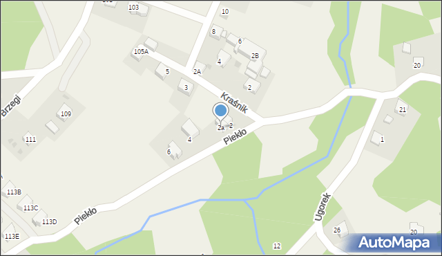 Wrząsowice, Piekło, 2a, mapa Wrząsowice