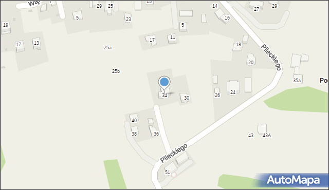 Wrząsowice, Pileckiego Witolda, rtm., 34, mapa Wrząsowice