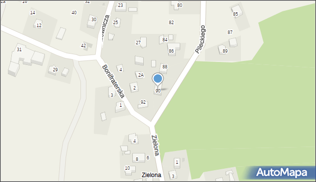 Wrząsowice, Pileckiego Witolda, rtm., 90, mapa Wrząsowice