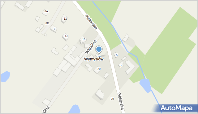 Wymysłów, Piekarska, 18, mapa Wymysłów