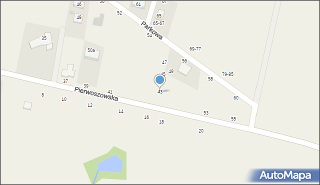 Wysoki Kościół, Pierwoszowska, 43, mapa Wysoki Kościół