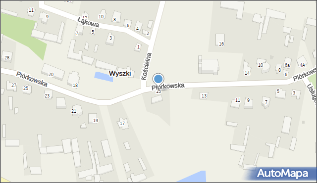 Wyszki, Piórkowska, 15, mapa Wyszki