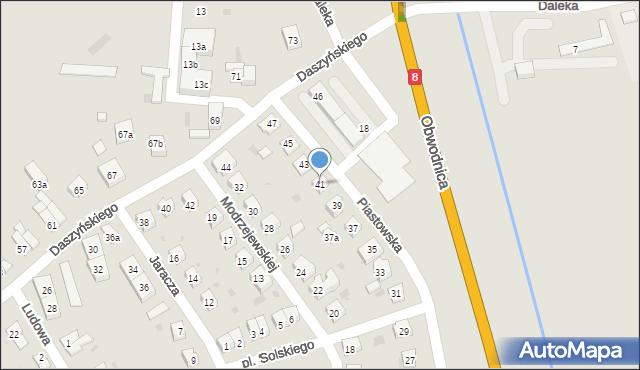 Ząbkowice Śląskie, Piastowska, 41, mapa Ząbkowice Śląskie