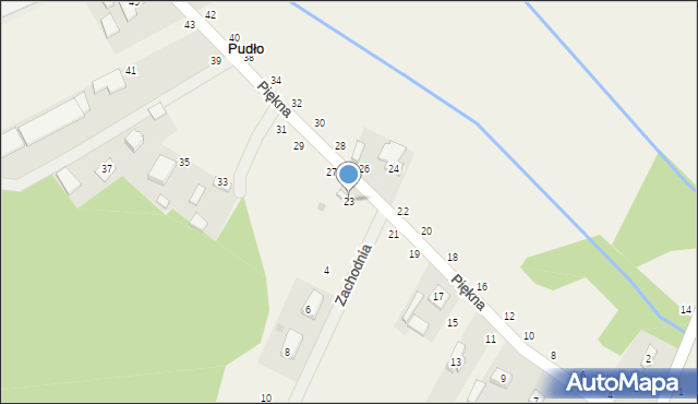 Zaborów Drugi, Piękna, 23, mapa Zaborów Drugi