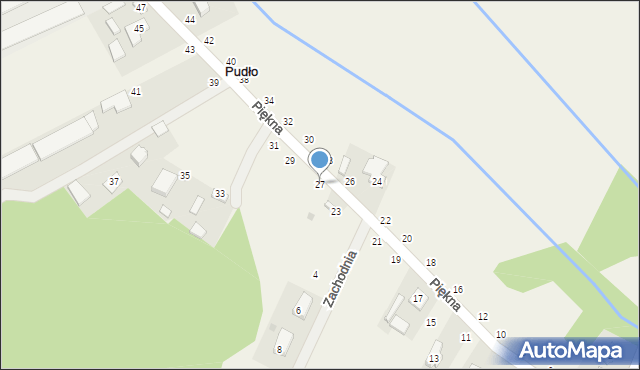 Zaborów Drugi, Piękna, 27, mapa Zaborów Drugi