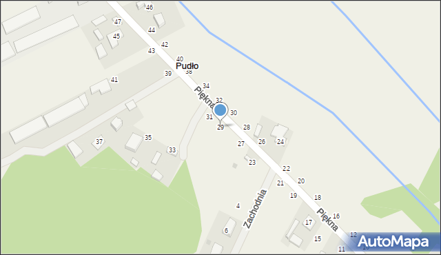 Zaborów Drugi, Piękna, 29, mapa Zaborów Drugi