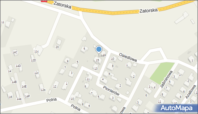 Zaborze, Pionierów, 17, mapa Zaborze