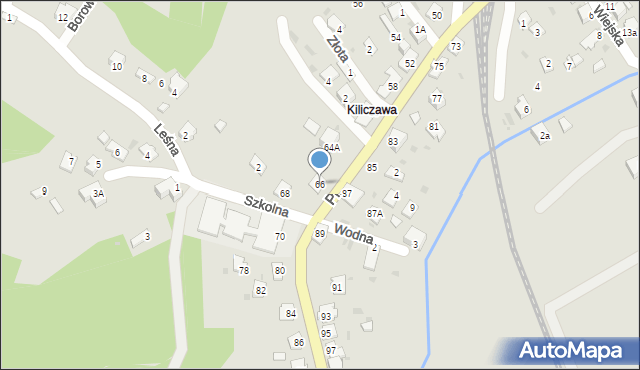 Zagórz, Piłsudskiego Józefa, marsz., 66, mapa Zagórz