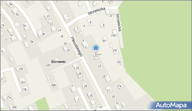 Zagórze, Piłsudskiego Józefa, marsz., 11, mapa Zagórze