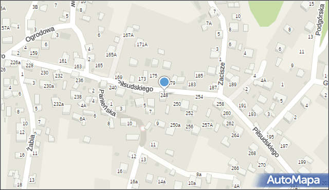 Zagórze, Piłsudskiego Józefa, marsz., 248, mapa Zagórze