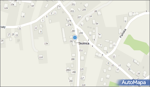 Zagórze, Piłsudskiego Józefa, marsz., 284, mapa Zagórze