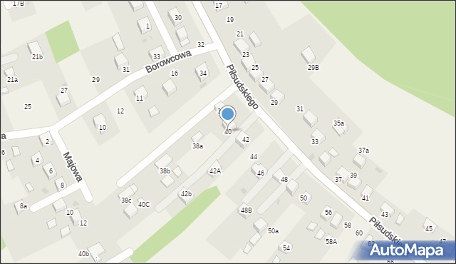 Zagórze, Piłsudskiego Józefa, marsz., 40, mapa Zagórze