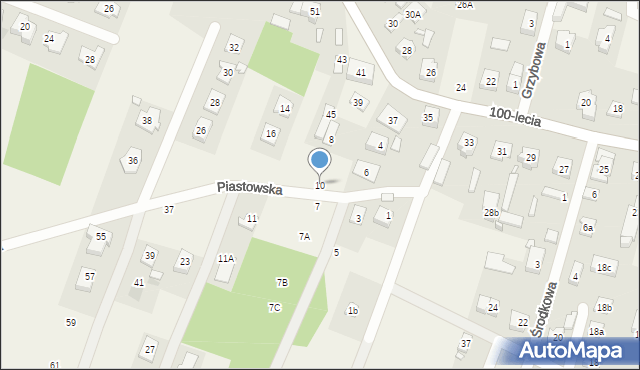 Zagościniec, Piastowska, 10, mapa Zagościniec