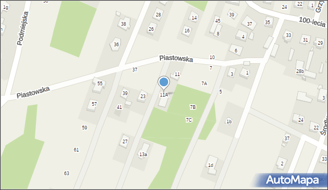 Zagościniec, Piastowska, 11A, mapa Zagościniec