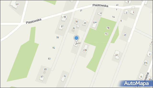 Zagościniec, Piastowska, 27, mapa Zagościniec