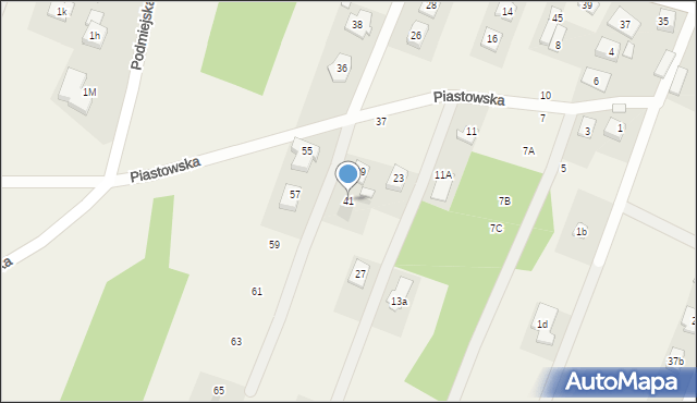 Zagościniec, Piastowska, 41, mapa Zagościniec