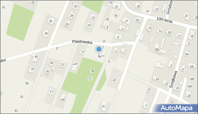 Zagościniec, Piastowska, 7A, mapa Zagościniec