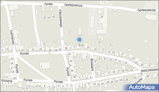 Zakliczyn, Piłsudskiego Józefa, marsz., 5, mapa Zakliczyn