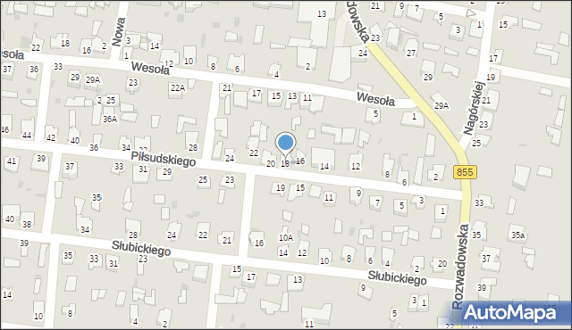 Zaklików, Piłsudskiego Józefa, marsz., 18, mapa Zaklików