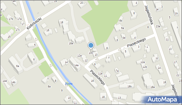 Zakopane, Piaseckiego Wenantego, 10C, mapa Zakopanego