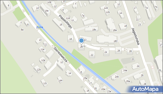Zakopane, Piaseckiego Wenantego, 20, mapa Zakopanego