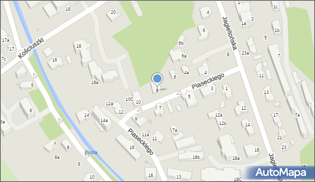 Zakopane, Piaseckiego Wenantego, 8, mapa Zakopanego