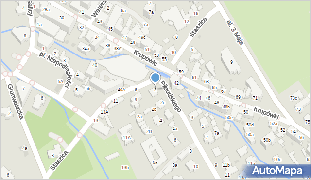 Zakopane, Piłsudskiego Józefa, marsz., 2, mapa Zakopanego