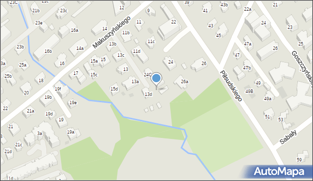 Zakopane, Piłsudskiego Józefa, marsz., 24b, mapa Zakopanego