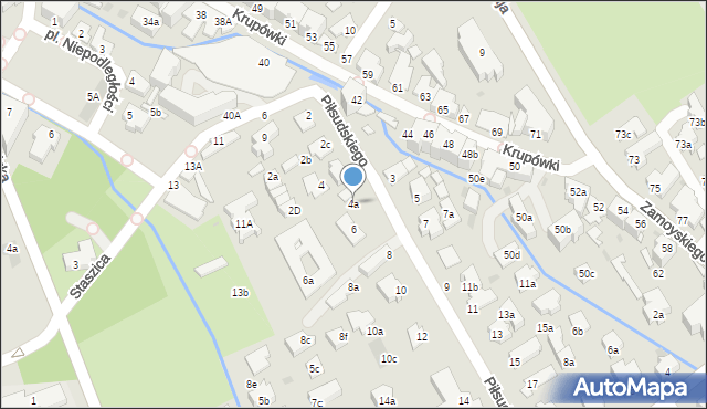 Zakopane, Piłsudskiego Józefa, marsz., 4a, mapa Zakopanego