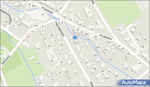 Zakopane, Piłsudskiego Józefa, marsz., 5, mapa Zakopanego