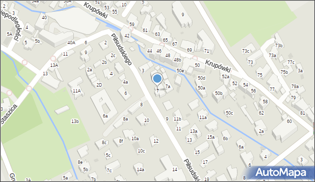 Zakopane, Piłsudskiego Józefa, marsz., 7, mapa Zakopanego