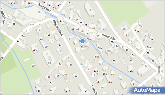 Zakopane, Piłsudskiego Józefa, marsz., 7a, mapa Zakopanego