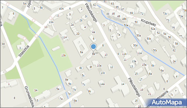 Zakopane, Piłsudskiego Józefa, marsz., 8a, mapa Zakopanego