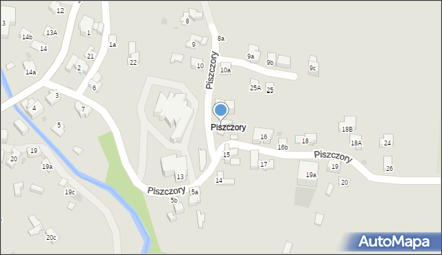 Zakopane, Piszczory, 12, mapa Zakopanego