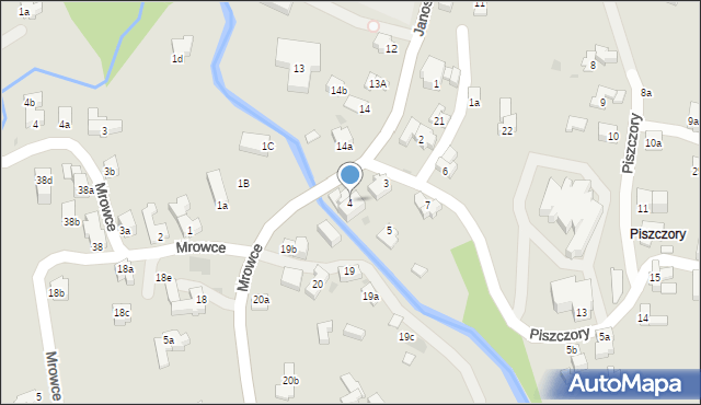 Zakopane, Piszczory, 4, mapa Zakopanego