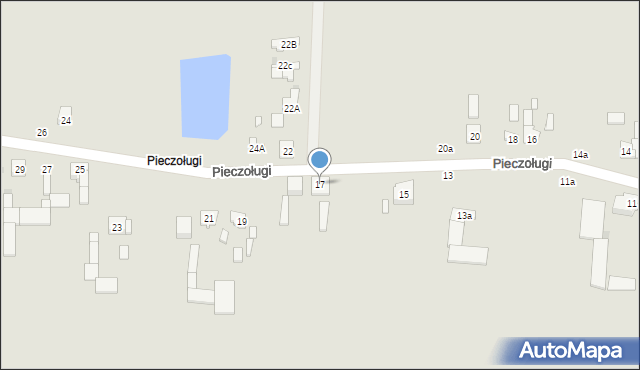 Zakroczym, Pieczoługi, 17, mapa Zakroczym