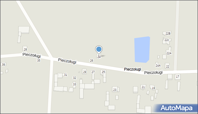 Zakroczym, Pieczoługi, 24, mapa Zakroczym