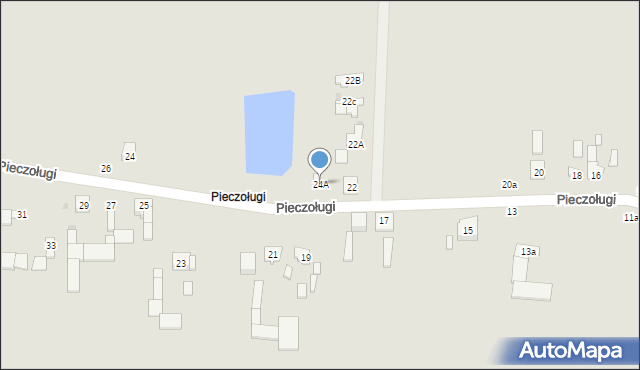 Zakroczym, Pieczoługi, 24A, mapa Zakroczym