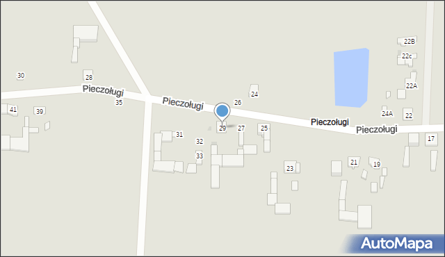 Zakroczym, Pieczoługi, 29, mapa Zakroczym