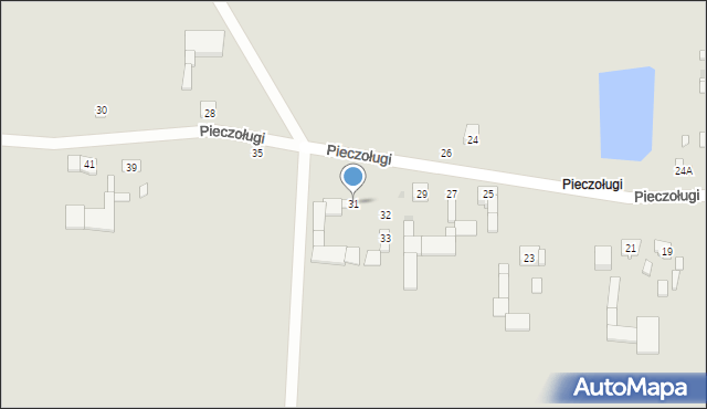 Zakroczym, Pieczoługi, 31, mapa Zakroczym