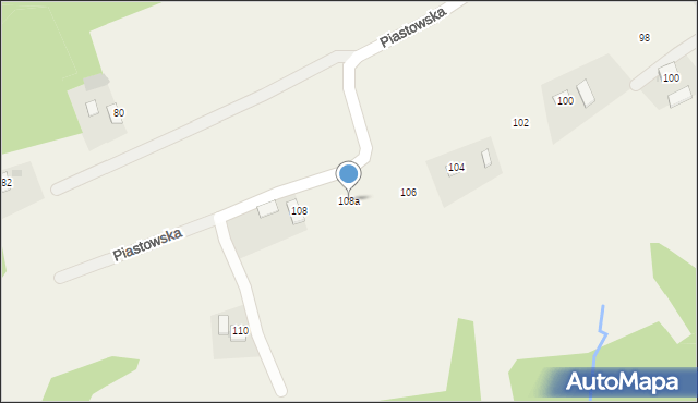 Zalasowa, Piastowska, 108a, mapa Zalasowa