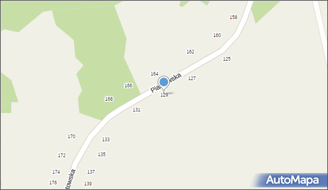 Zalasowa, Piastowska, 129, mapa Zalasowa