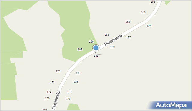 Zalasowa, Piastowska, 131, mapa Zalasowa